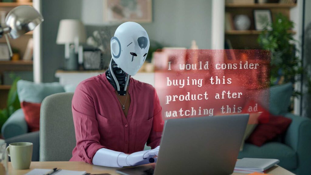 Robot taking a survey